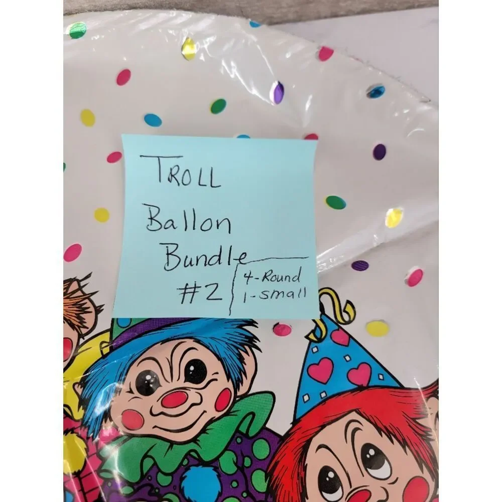 Troll Vintage 90s Happy Birthday Ballons Bundle Lot Of 5 #2